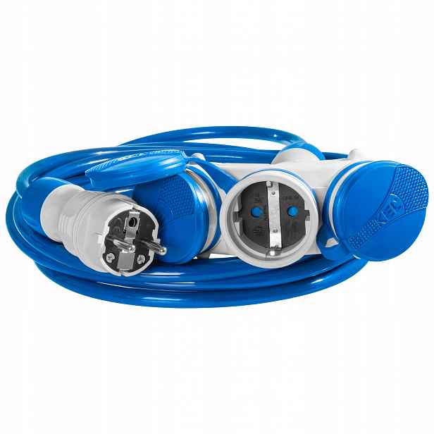 Prodlužovací Kabel třícestný 10 m 250 V 16 A Schuko 3×2P+Z H07BQ-F 3×2,5 mm² IP44