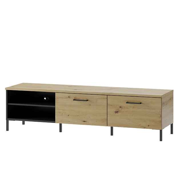 Szynaka TV stolek Lucas II 25 155 cm dub Artisan/černý