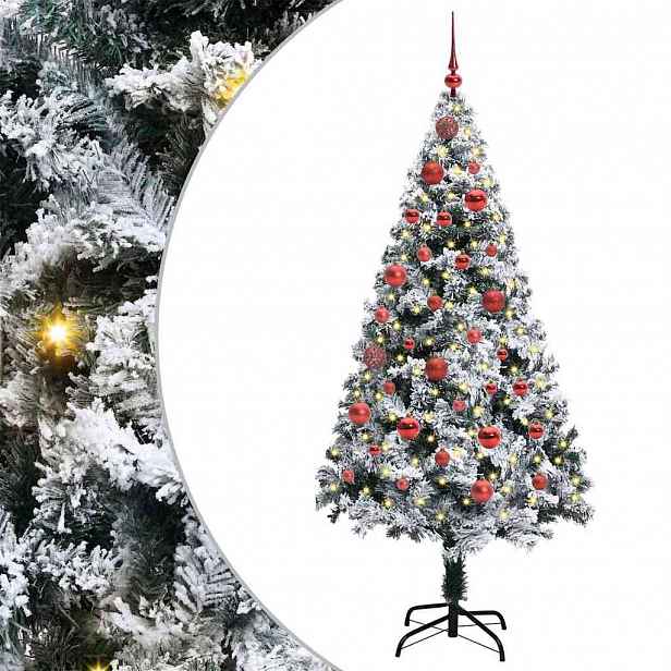 vidaXL Umělý vánoční stromeček Bílá 150 cm PVC, ocel a plast