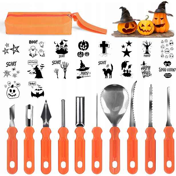 Dekorace Halloween Sada Nástrojů Na Vyřezávání Dýňového Řezbářství +dárek