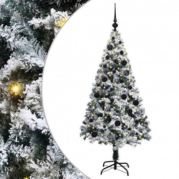 vidaXL Umělý vánoční stromeček Bílá 150 cm PVC, ocel a plast