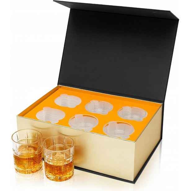 Sklenice Na Whisky Retro Křišťálové Sada 6 Ks Kanars 300ML Dárek