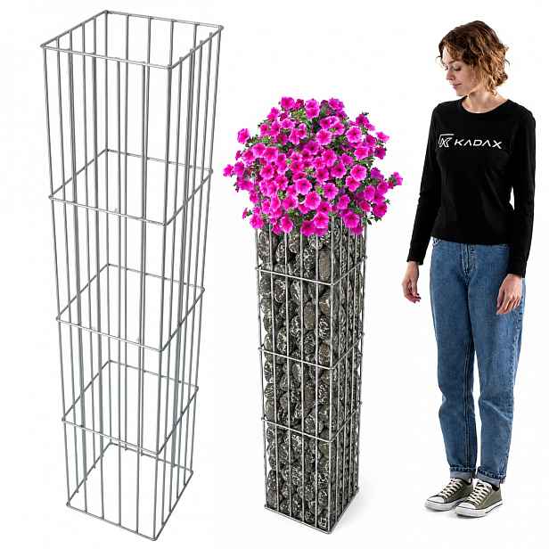 Zahradní Pergola Sloup Gabionový Květináč Gabion Podpora Pro Rostliny 120cm