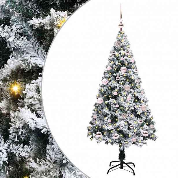 vidaXL Umělý vánoční stromeček Bílá 150 cm PVC, ocel a plast
