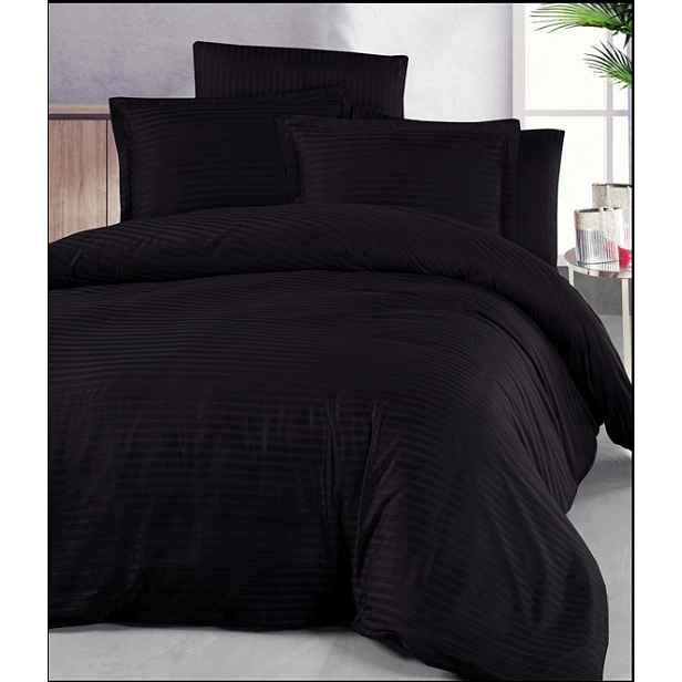 Hotelové povlečení Softsleep Damašek černé 100% bavlna 180x200