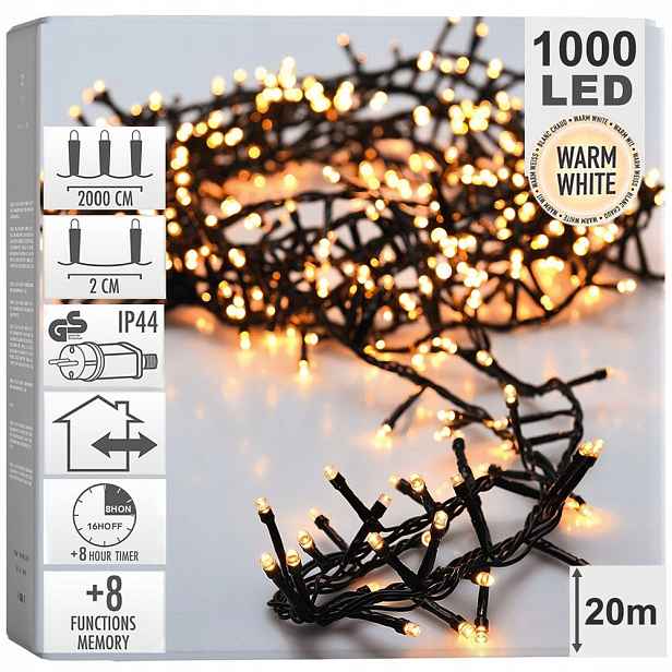Vánoční osvětlení na stromeček 1000 Led 20 m