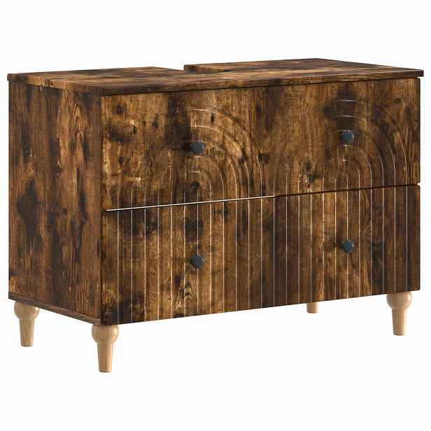 vidaXL Skříňka pod umyvadlo ALKMAAR Kouřový dub 82 x 41 x 59 cm