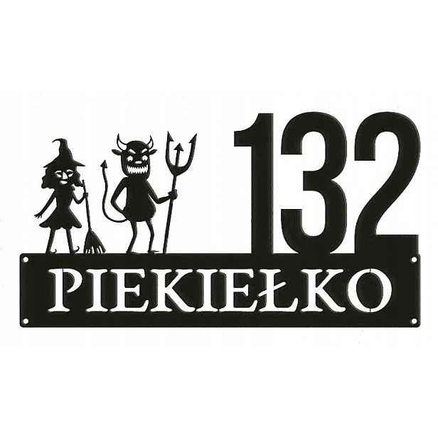 Číslo Na Dům 80 cm Tabule Adresa Ocel 2 mm ul. Piekiełko