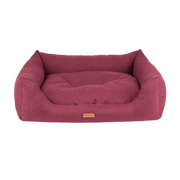 Pelíšek pro psa MONTEGO SOFA vínová velikost S, M, L Rozměr: M - 68x56x18 cm