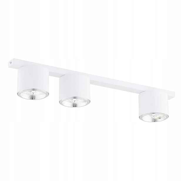 Stropní svítidlo trojitá bílá minimalistická lišta 70 cm 3 body Emibig