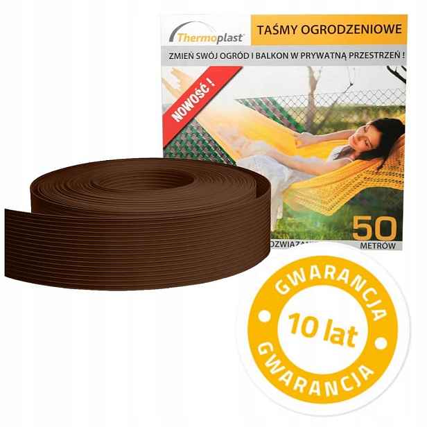 Thermoplast stínící panelové pásy na plot 47,5 mm x 50 m Ral 8011 hnědá