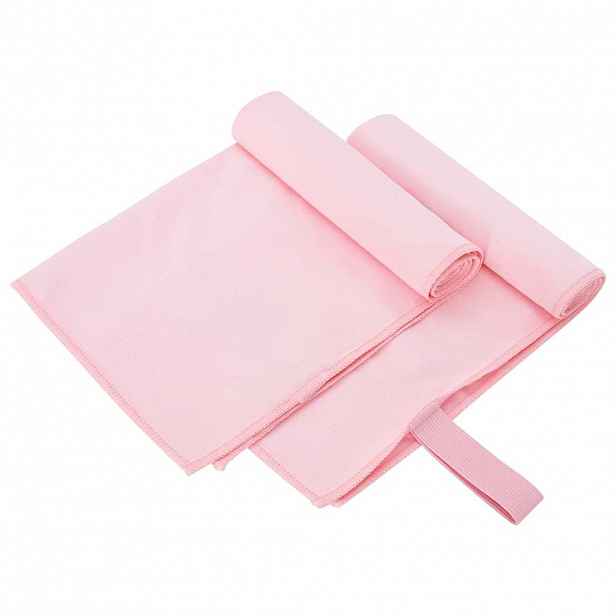 vidaXL Sportovní osušky 2 ks Růžová 50 x 30 cm Polyester a polyamid