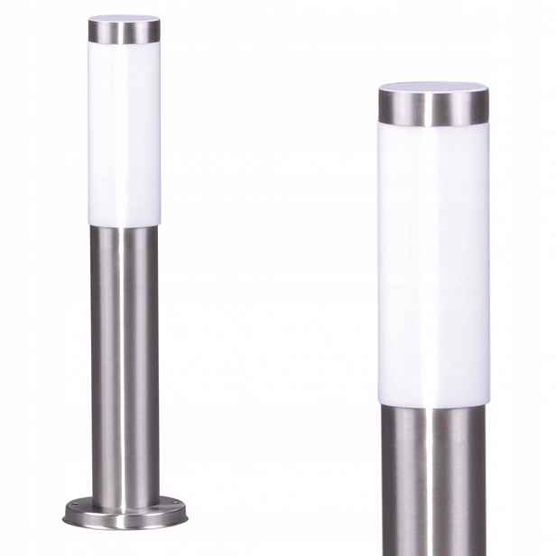 Zahradní sloupek Anica chrom, tvar trubky E27, IP44 K-LP231-450 Kaja
