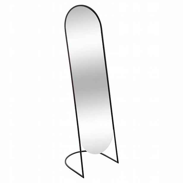 Zrcadlo Stojící Černé, Kovový Rám 39,5 X 136 CM, Vhodné Do Interiéru