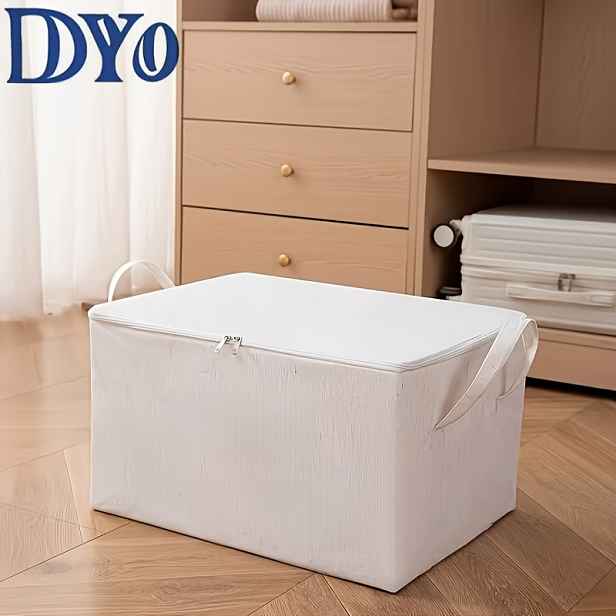 TEMU DYO Extra Velkokapacitní Bílá Úložná Krabice pod Postel | Úsporný, Skládací Design, Vhodná pro Postele, Skříně a Auta, Stohovatelná, Pratelná,