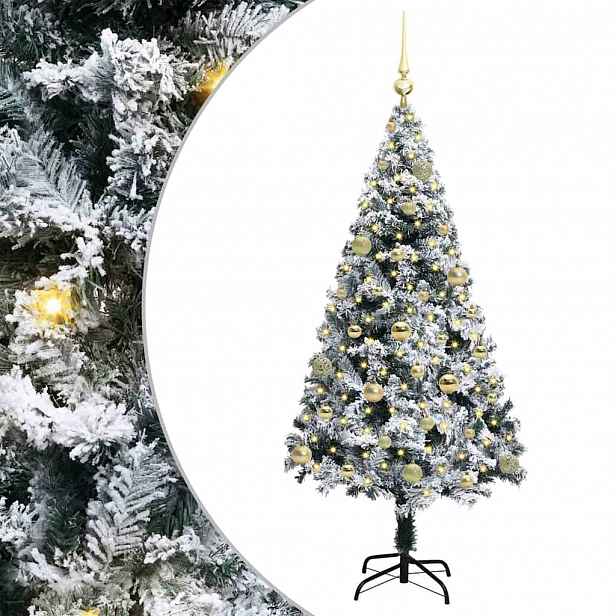 vidaXL Umělý vánoční stromeček Bílá 150 cm PVC, ocel a plast