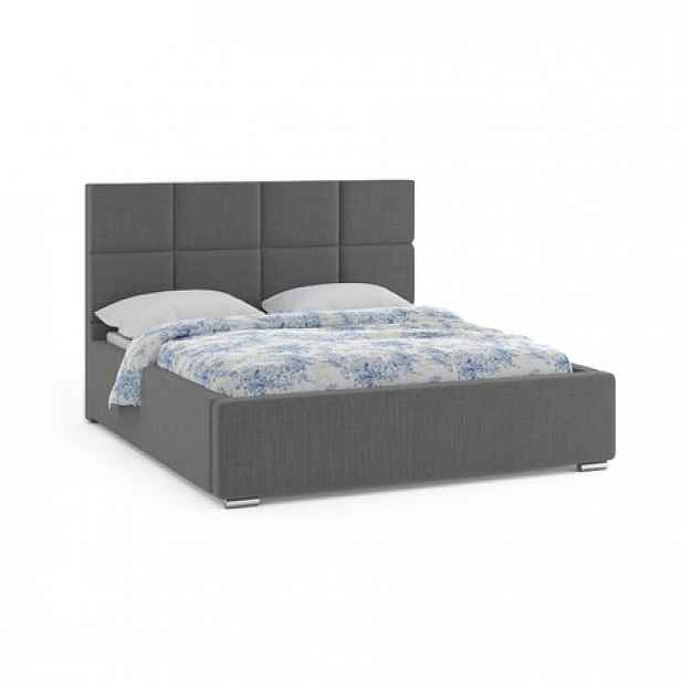 Čalouněná postel ONTARIO 180x200 cm Tmavě šedá