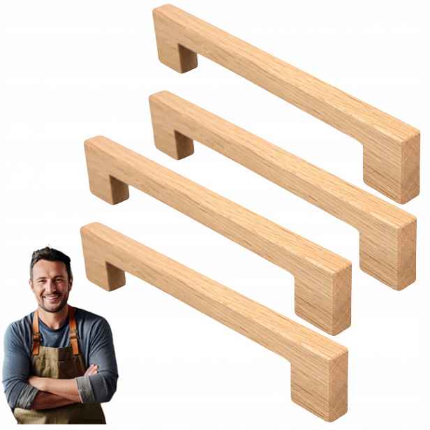 Nábytková Úchytka pro skříňku Zásuvky Klas 160 mm Dřevěný Dubový 4ks