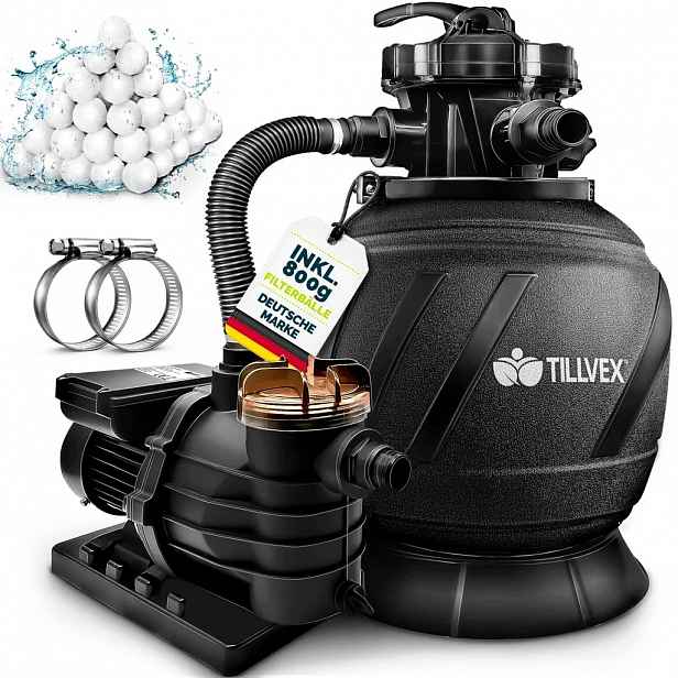 Systém pískové filtrace tillvex pro bazény 10 m³/h,