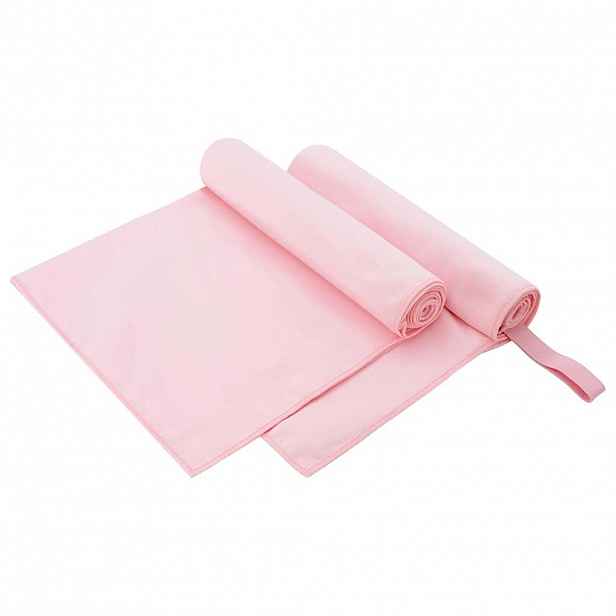 vidaXL Sportovní osušky 2 ks Růžová 100 x 50 cm Polyester a polyamid