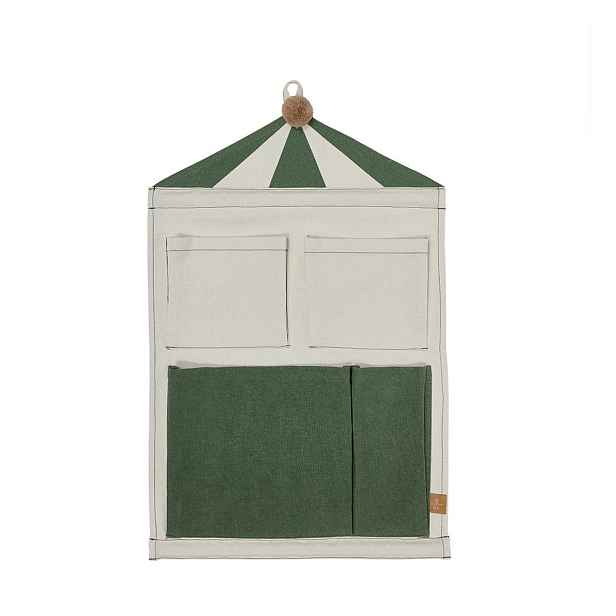 Zelený/krémový látkový závěsný organizér 40x1x60 cm Circus – OYOY Mini
