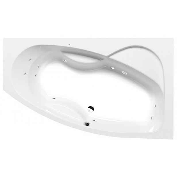 Masážní vana Polysan Mamba 170x100 cm Active Hydro akrylát pravá 77111.1010
