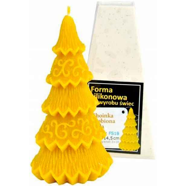 Silikonová Forma Vánoční Stromek zdobená 14,5 cm