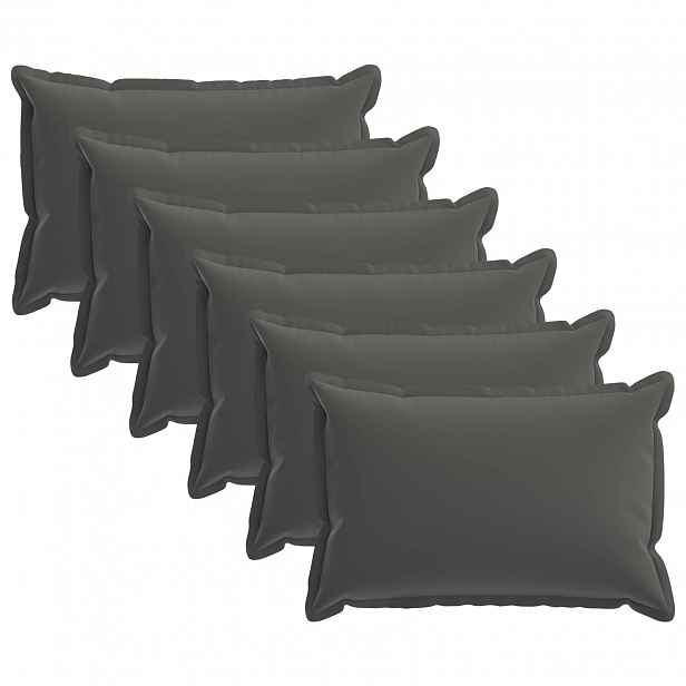 vidaXL Povlak na polštář 6 ks HOUTEN Antracitová 50 x 70 cm Polyester
