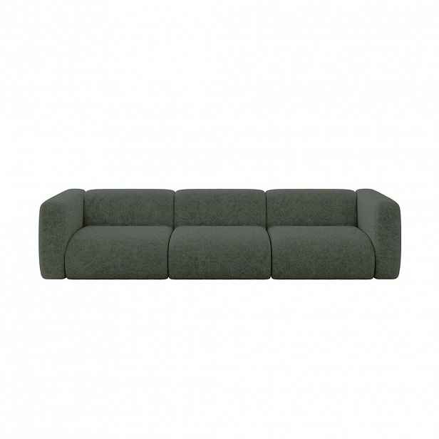 ALTDECOR MODULÁRNÍ pohovka MIRA-S2, 3místná, 319 × 89 × 70 cm, zelená, velur