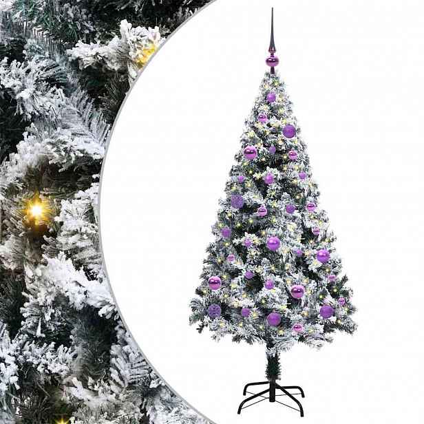 vidaXL Umělý vánoční stromeček Bílá 150 cm PVC, ocel a plast