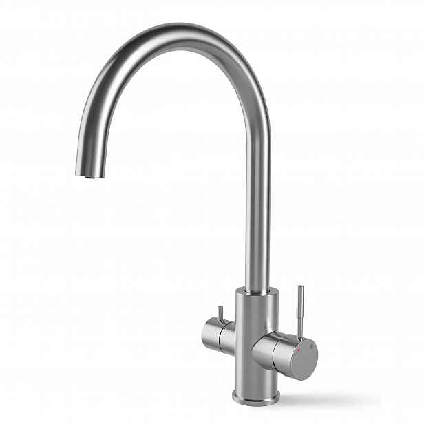 Kuchyňská Třícestná Baterie Inox Kartáčovaná 360° 405 MM