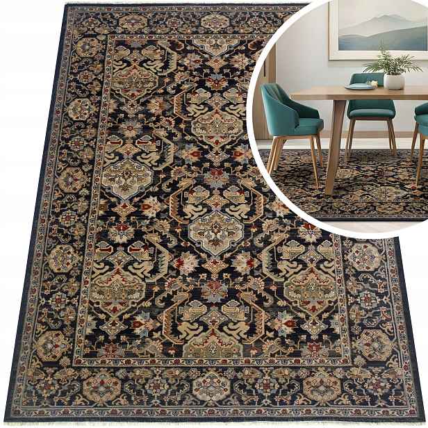 Vlněný Koberec Do Ložnice S Třásněmi 3D Pers-antic Do Obývacího Pokoje 80x145