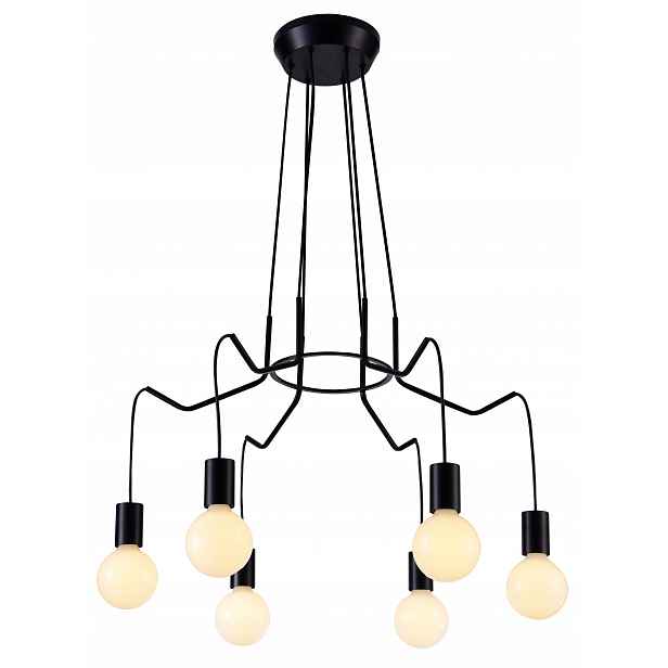 Černé stropní svítidlo pro 6 žárovek Baso Candellux