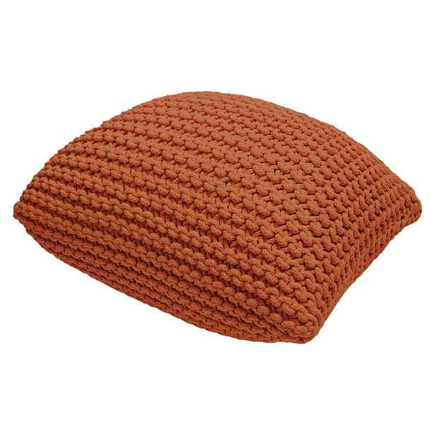 Cihlově červený polštářový puf Bonami Essentials Knit