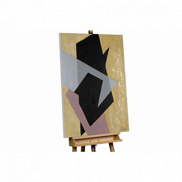 KUNSTLOFT RUČNĚ MALOVANÝ AKRYLOVÝ OBRAZ ČERNÝ, 75/100 CM