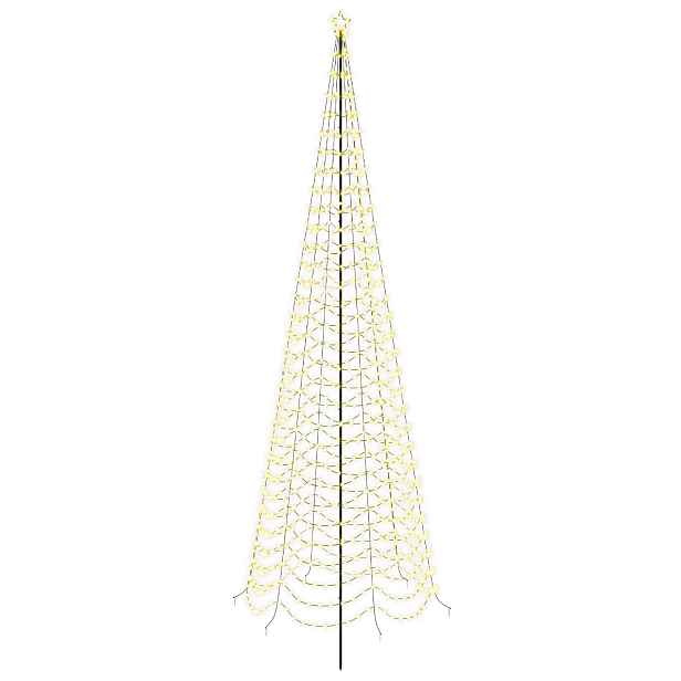 vidaXL LED spirálový vánoční stromek se zápichem EKENAS 500 cm 868 LED