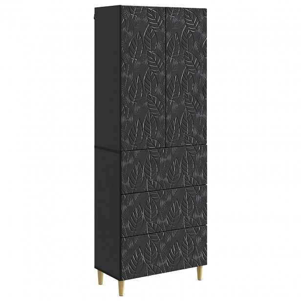 vidaXL Sada skříněk 2 ks 66 x 34,5 x 90 cm Kompozitní dřevo Černá