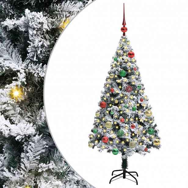 vidaXL Umělý vánoční stromeček Bílá 150 cm PVC, ocel a plast