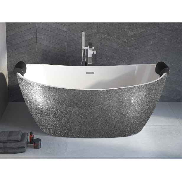 BESCO Olsen Spa  AYLA VANAYLA170G2 - Volně stojící vana AYLA Glam - stříbrná