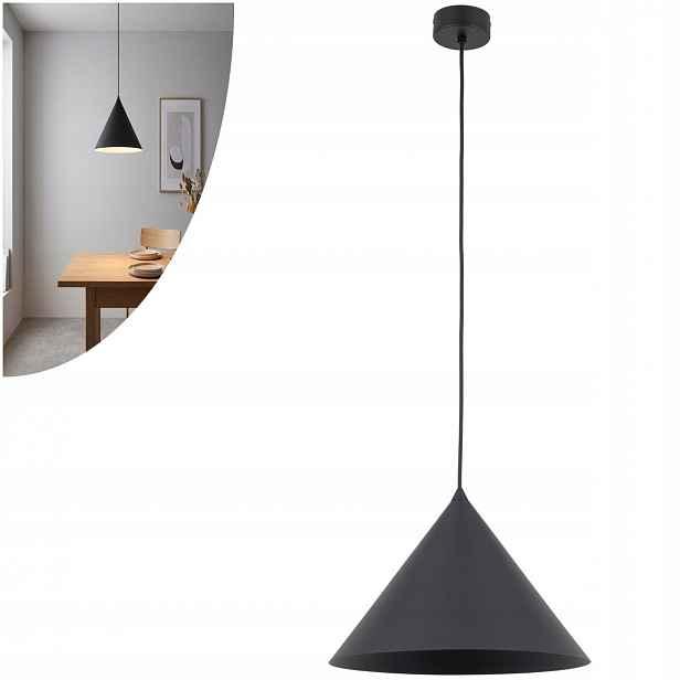 Závěsná lampa Metal Reflektor Stropní Černá E27 Klasika Tk Lighting