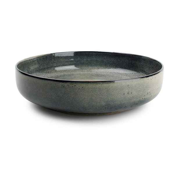 Zelený/šedý servírovací talíř z kameniny ø 28 cm Meridian – Salt&Pepper