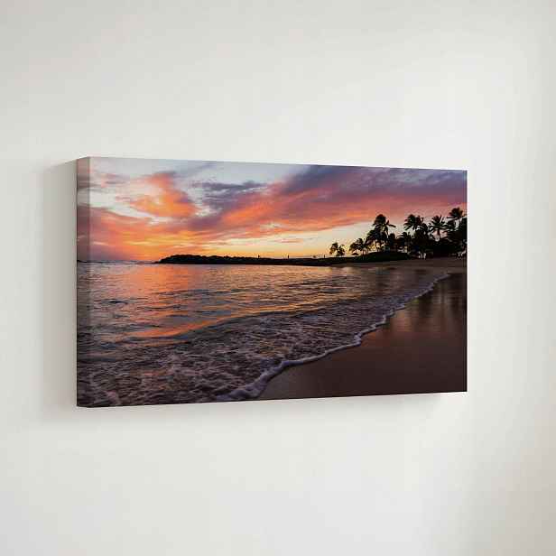 Obraz na plátně Maledivy pláž palmy na zeď 70x50 cm
