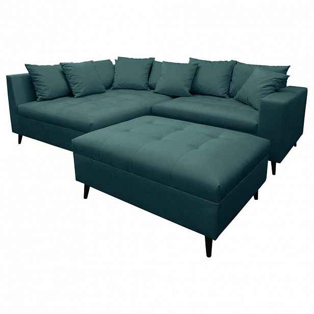 MID.YOU ROHOVÁ SEDAČKA, textil, petrolej