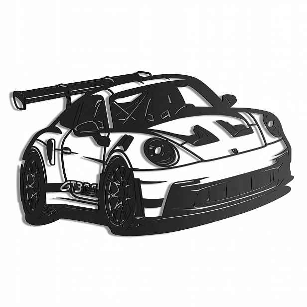 Porsche 911 GT3 Rs Dřevěný 3D obraz