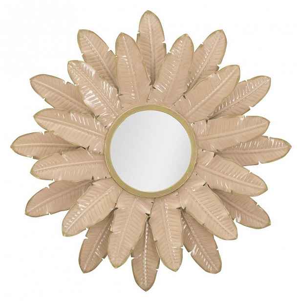 Růžové nástěnné zrcadlo Mauro Ferretti Palm, ⌀ 64,5 cm