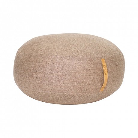 Světle hnědý puf Hübsch Turenio, ø 70 cm