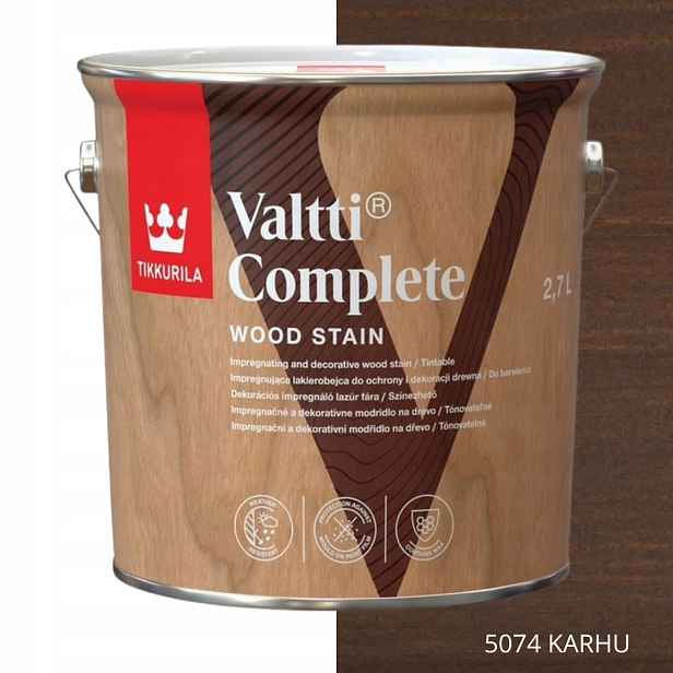 Tikkurila Lakovací Hmota Valtti Complete 2,7 L, Barva 5074 Karhu