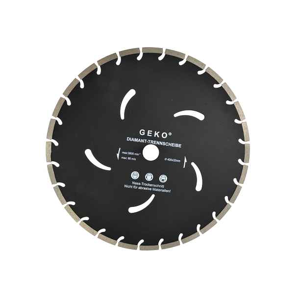 Diamantový kotouč na řezání betonu černý 400x10x32mm Geko Professional
