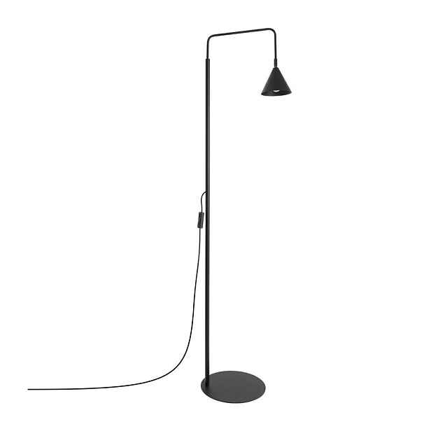 Černá ocelová stojací lampa s ohybatelnou konstrukcí (výška 165 cm) Zylo – Sollux