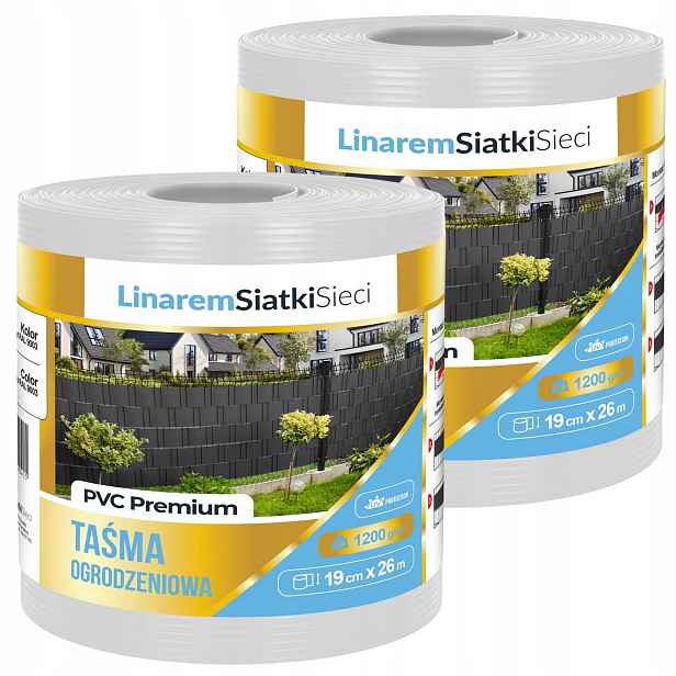 Stínící Panelové Pásy Premium 1200g Bílá Pro Panelové Oplocení 19x26m x2